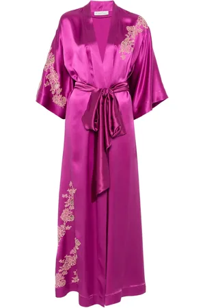 CARINE GILSON Robe de chambre en dentelle de Calais-Caudry