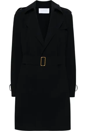 Harris Wharf London Manteau ceinturé à design ouvert
