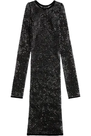 Balenciaga Robe courte en résille à manches longues