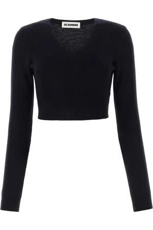 Jil Sander Pull en laine à coupe crop