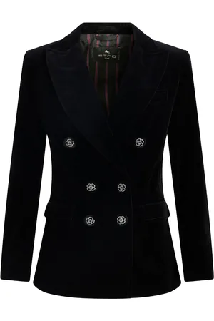 Etro Blazer en velours à boutonnière croisée
