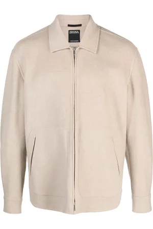 Ermenegildo Zegna Veste laine en à patch logo