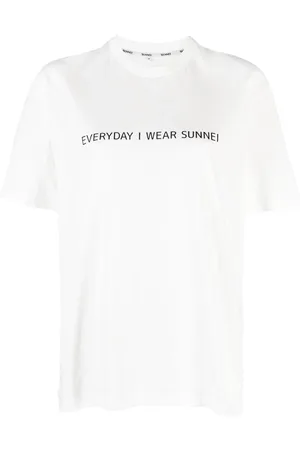 SUNNEI T-shirt en coton à slogan imprimé