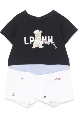 Lapin House Grenouillère à imprimé graphique