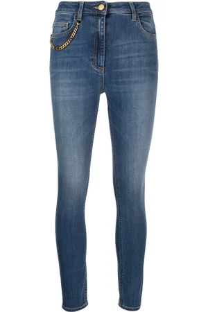 Elisabetta Franchi Jean skinny à détail de chaîne