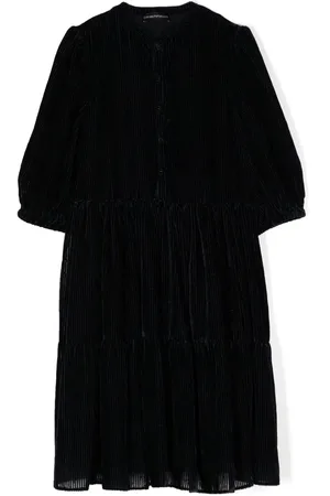 Emporio Armani Robe-chemise en velours côtelé
