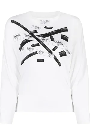 CHANEL T-shirt en coton à logo imprimé (2016)
