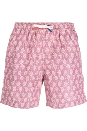 ALTEA Short de bain fleuri à lien de resserrage