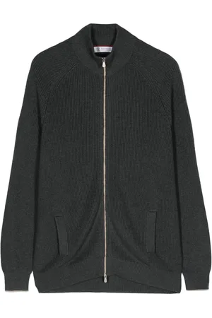 Brunello Cucinelli Cardigan en maille nervurée