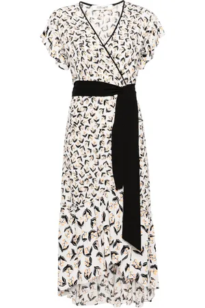 Diane von Furstenberg Robe portefeuille Violla à fleurs