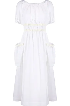 Molly Goddard Robe mi-longue Mags en taffetas froncé