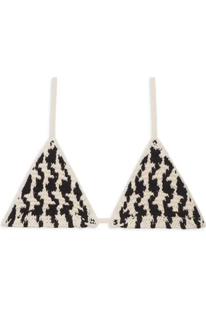 ANINE BING Soutien-gorge Omar à motif pied-de-poule