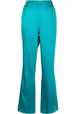 Atlein Pantalon ample en satin à taille haute