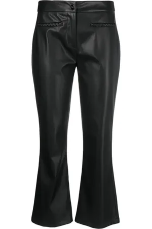 Liu Jo Pantalon court évasé en cuir artificiel