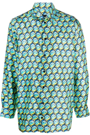 Botter Chemise satinée à imprimé graphique