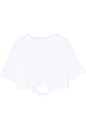 DOUUOD KIDS T-shirt crop à taille nouée
