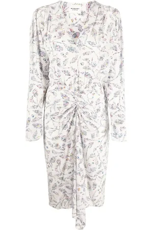 Marant Etoile Robe portefeuille Danalia à coupe mi-longue