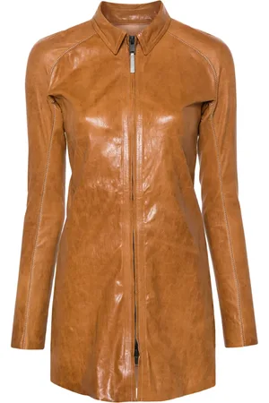 ISAAC SELLAM EXPERIENCE Veste en cuir à fermeture zippée