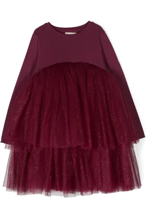 DOUUOD KIDS Robe tutu Rose à fleurs