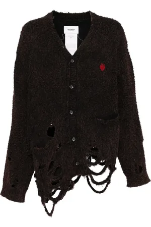 DOUBLET Cardigan en maille à effet usé