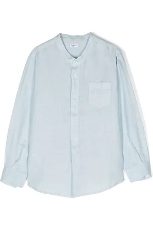 Il gufo Chemise en lin à col officier