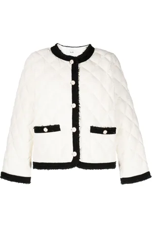 B+AB Veste frangée à bords contrastants