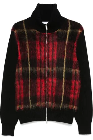 Alexander McQueen Cardigan zippé à motif tartan