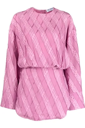 The Attico Robe en jacquard à manches longues