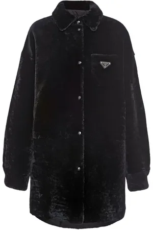 Prada Manteau réversible à logo triangulaire