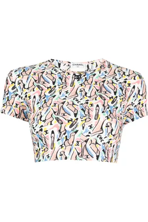 CHANEL T-shirt à imprimé éscarpins (1995)