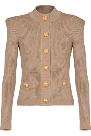 Balmain Cardigan à motif vichy
