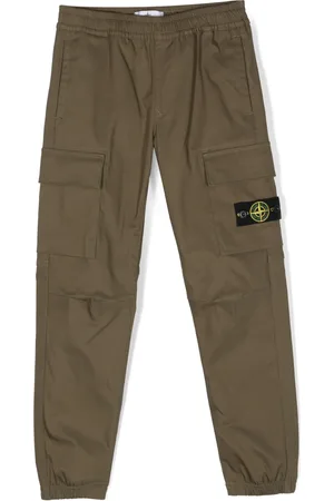 Stone Island Pantalon cargo à patch Compass