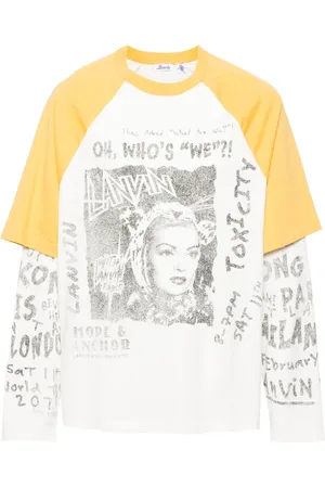 Lanvin T-shirt en coton à effet superposé