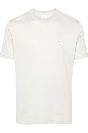 ELEVENTY T-shirt en coton à logo brodé