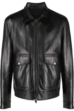 SALVATORE SANTORO Veste en cuir à fermeture zippée