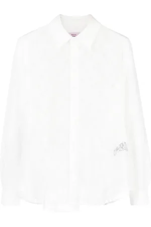 MARTINE ROSE Chemise à fleurs en dentelle