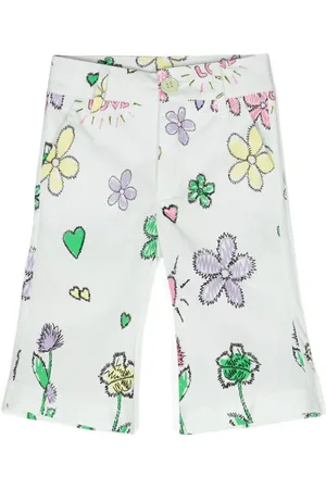 MISS GRANT Pantalon en coton à fleurs