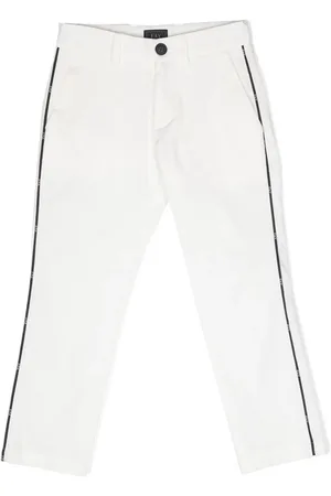 FAY Pantalon en coton à rayures latérales