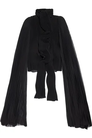 Balenciaga Blouse plissée à manches extra longues