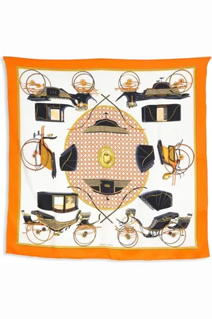 Hermès Foulard Voitures A transformations by F. de la Perrière (années 1990)