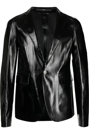 SAPIO Blazer en cuir à simple boutonnage
