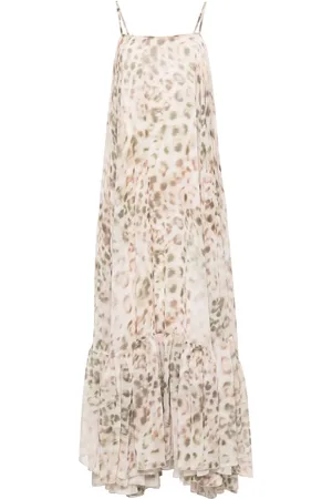 ROTATE Robe longue Francisca à motif animalier