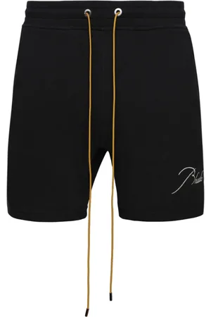 Rhude Short de sport en coton à logo brodé