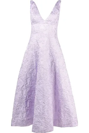 Serafini Robe à fleurs en jacquard