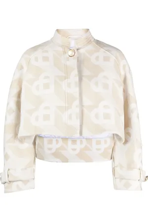 Casablanca Veste crop à motif monogrammé