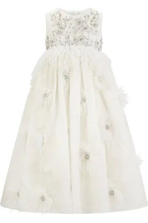 Maison Ava Robe longue en tulle à fleurs