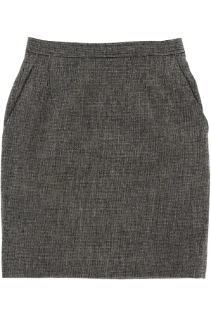 Saint Laurent Jupe crayon en laine (années 1980)