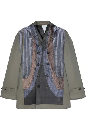 Comme des Garçons Manteau croisé à mélange d