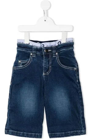 Aigner Short en jean à taille à logo