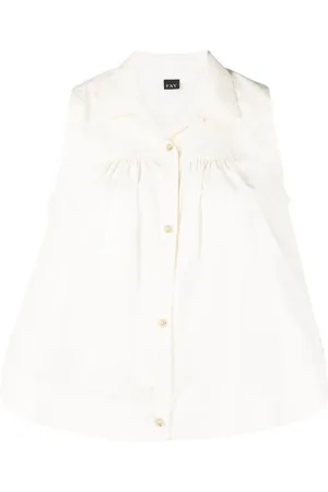 FAY Chemise plissée à design sans manches